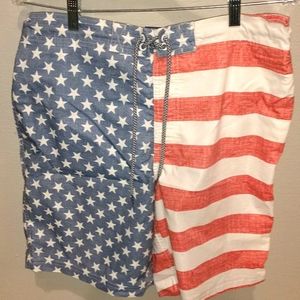 George American Flag Swim Shorts